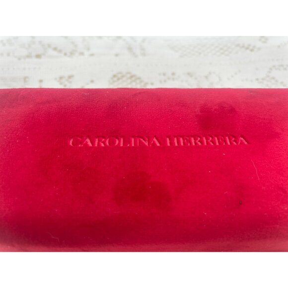 Carolina Herrera Red Velvet Jewelry Box 6" X 2.75"/Luxurious Storage Case With C - Picture 2 of 6
